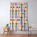 Mid-century Geometric Color Fun Window Curtain Gallery Image 5