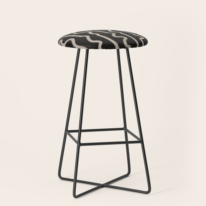 Noir: Mid Century Pattern Stool Gallery Image 1