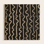 Noir: Mid Century Pattern Wood Wall Art Gallery Image 1