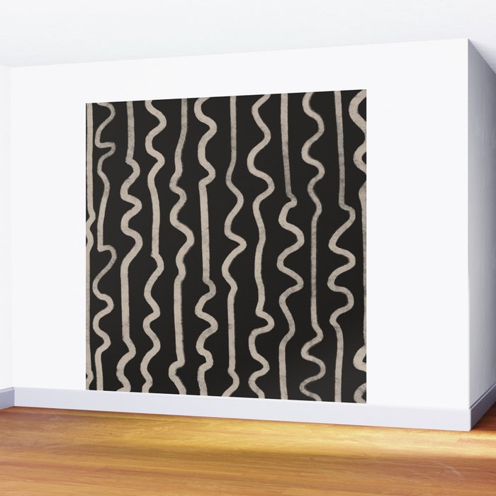 Noir: Mid Century Pattern Wall Mural Gallery Image 2