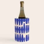 Handrawn Geometric Blue Pattern Wine Chiller Gallery Image 1