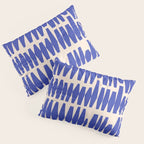 Handrawn Geometric Blue Pattern Pillow Sham Gallery Image 3