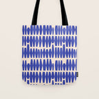 Handrawn Geometric Blue Pattern Tote Bag Gallery Image 1