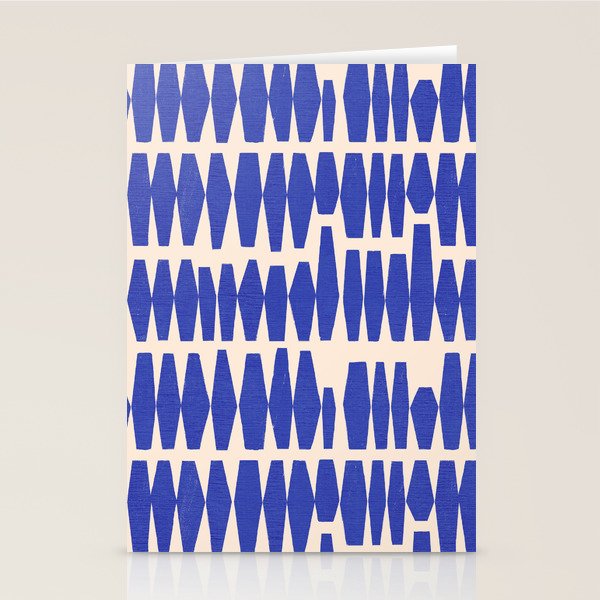 Handrawn Geometric Blue Pattern Stationery Card Gallery Image 2