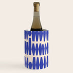 Handrawn Geometric Blue Pattern Wine Chiller Gallery Image 2