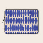 Handrawn Geometric Blue Pattern Laptop Sleeve Gallery Image 1