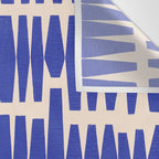 Handrawn Geometric Blue Pattern Wall Tapestry Gallery Image 3