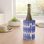 Handrawn Geometric Blue Pattern Wine Chiller Gallery Image 4