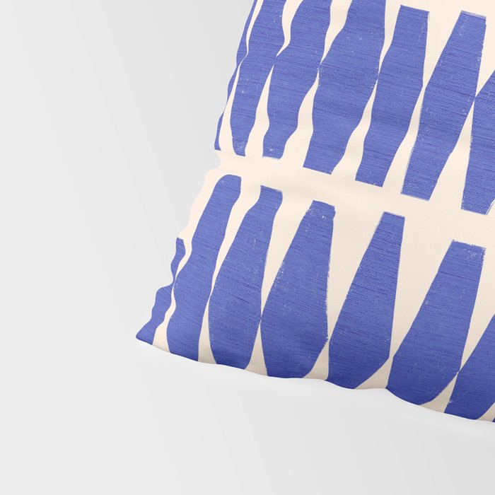 Handrawn Geometric Blue Pattern Pillow Sham Gallery Image 4