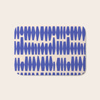 Handrawn Geometric Blue Pattern Bath Mat Gallery Image 1