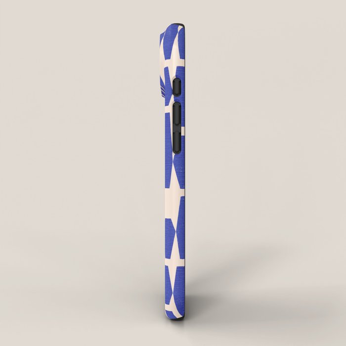 Handrawn Geometric Blue Pattern iPhone Case Gallery Image 2