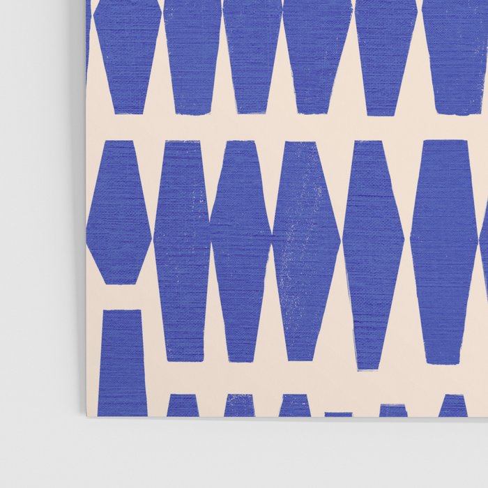 Handrawn Geometric Blue Pattern Poster Gallery Image 3