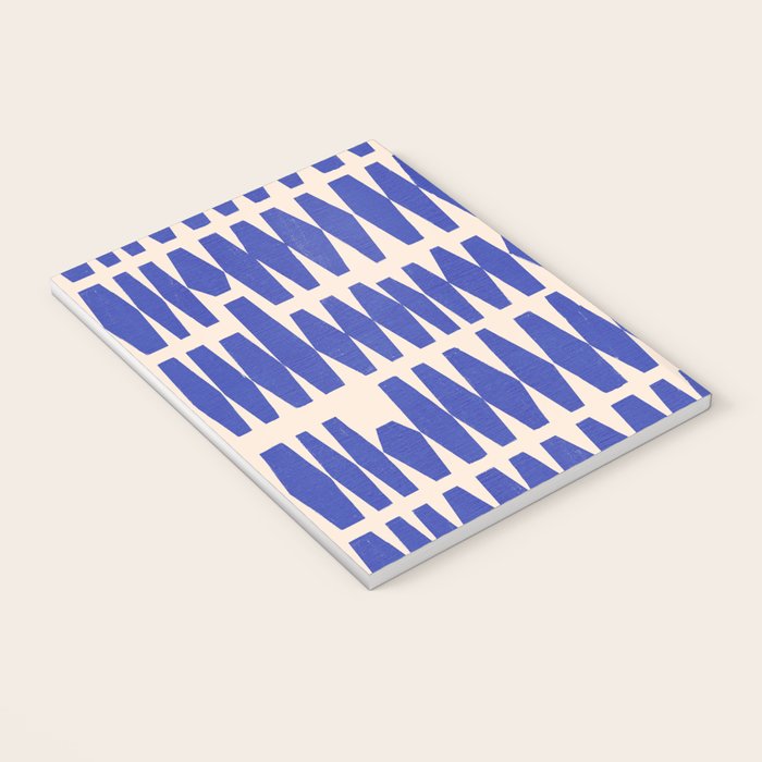Handrawn Geometric Blue Pattern Notebook Gallery Image 3