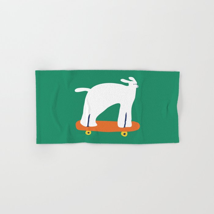 Poodle dog on skateboard Bath Towel Gallery Image 1