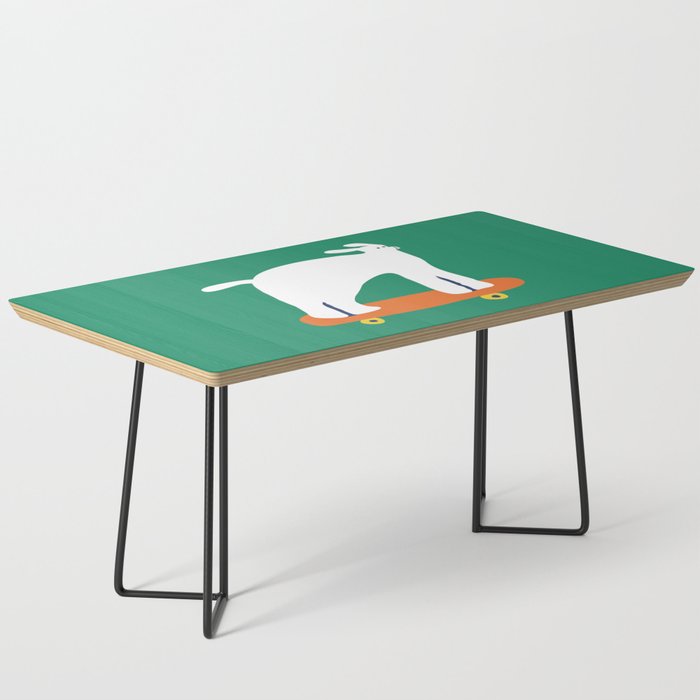 Poodle dog on skateboard Coffee Table Gallery Image 1