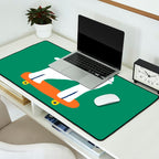 Poodle dog on skateboard Desk Mat Gallery Image 2
