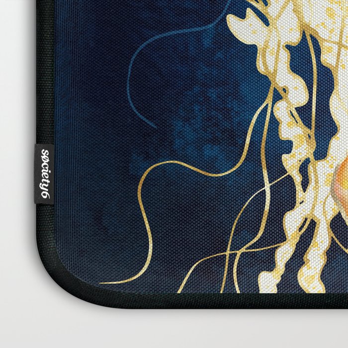 Yellow Metallic Jellyfish Laptop Sleeve Gallery Image 3