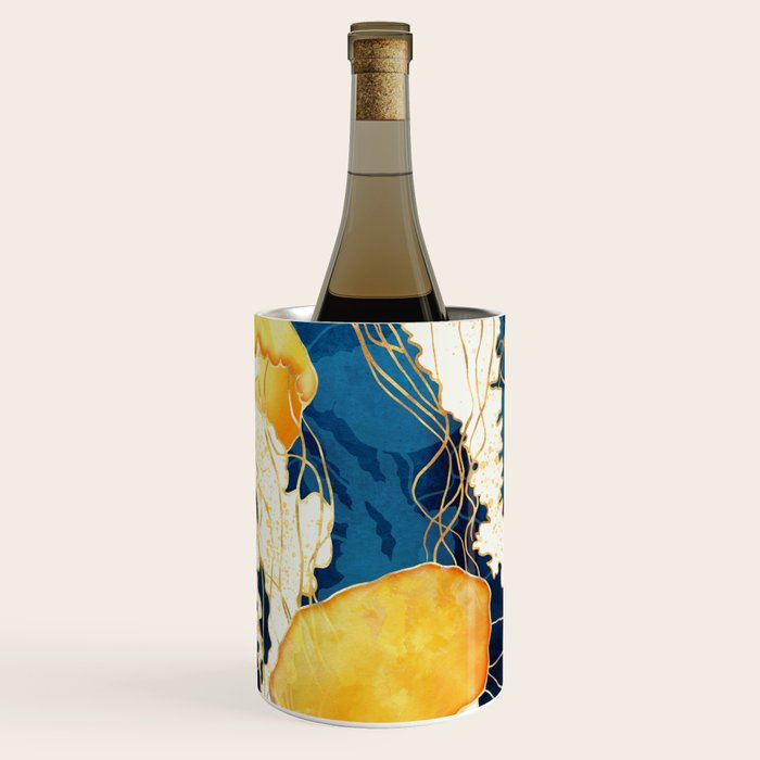 Yellow Metallic Jellyfish Wine Chiller Gallery Image 1
