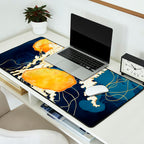 Yellow Metallic Jellyfish Desk Mat Gallery Image 2