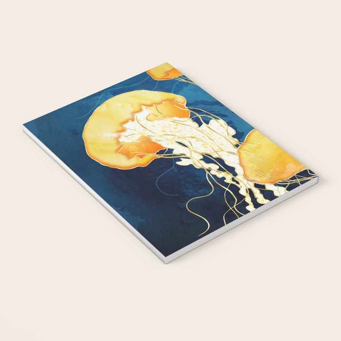 Yellow Metallic Jellyfish Notebook Gallery Image 3