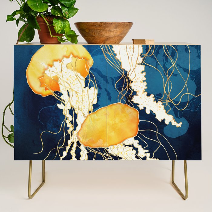 Yellow Metallic Jellyfish Credenza Gallery Image 1