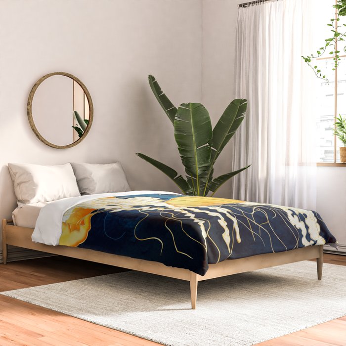 Yellow Metallic Jellyfish Comforter Gallery Image 2