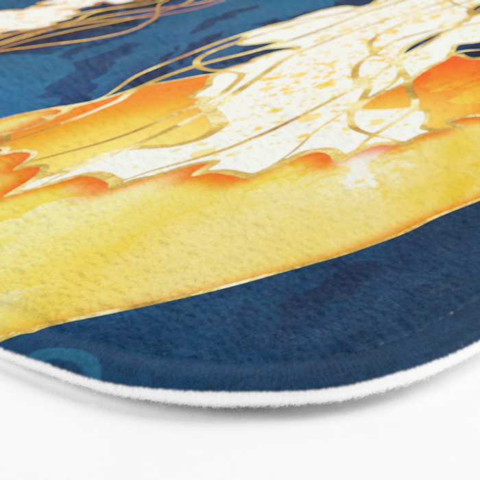 Yellow Metallic Jellyfish Bath Mat Gallery Image 3