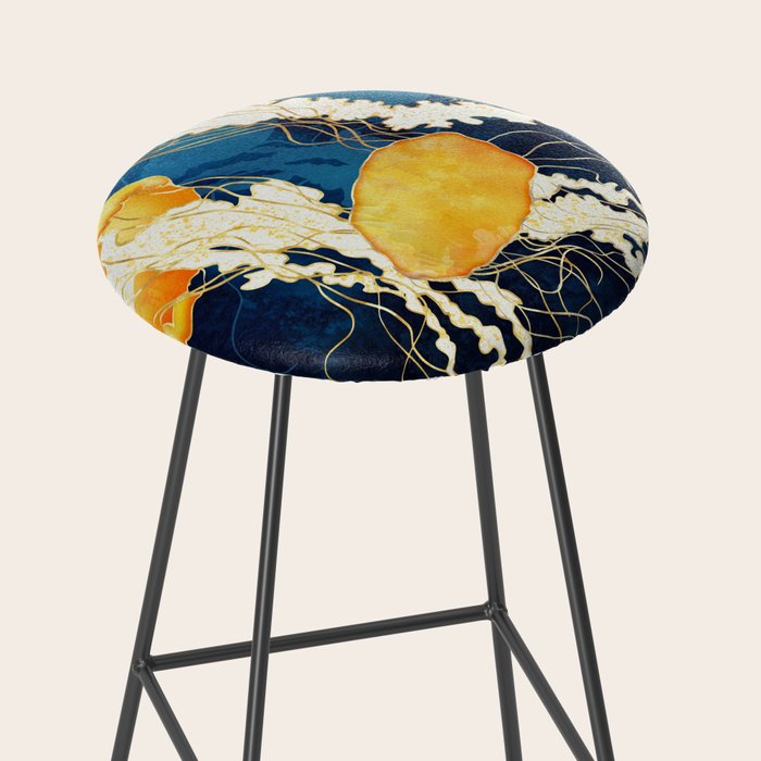 Yellow Metallic Jellyfish Stool Gallery Image 2