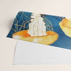 Yellow Metallic Jellyfish Wrapping Paper Gallery Image 2
