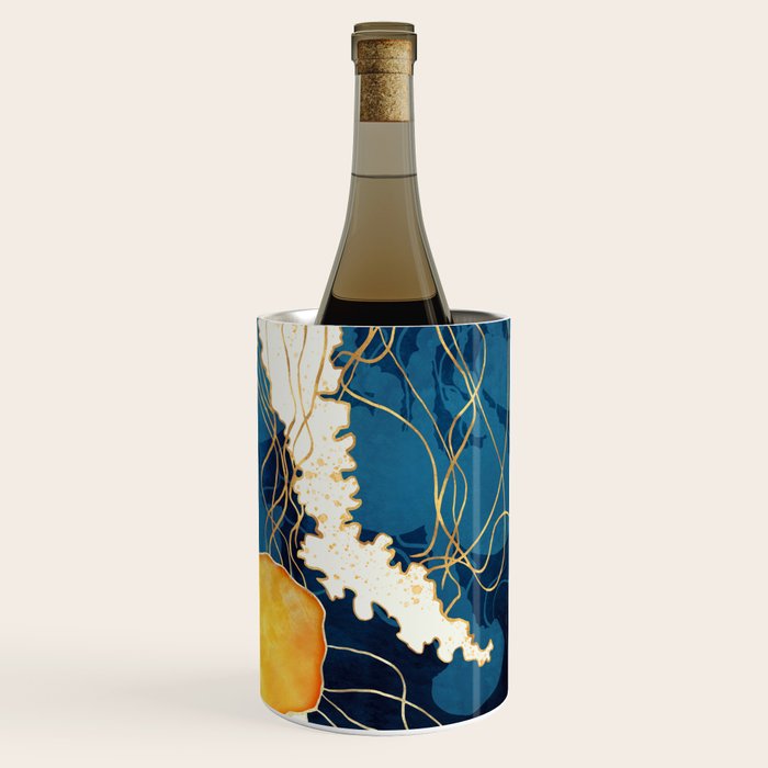 Yellow Metallic Jellyfish Wine Chiller Gallery Image 3