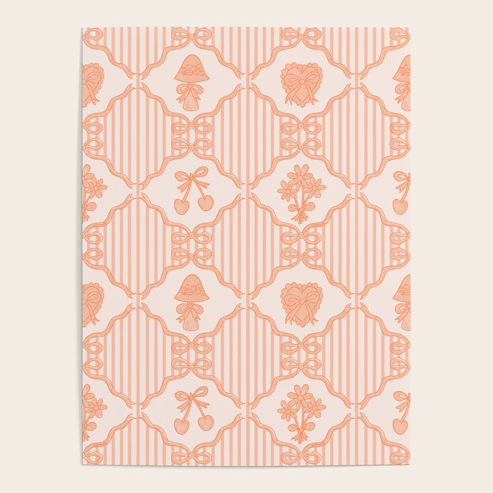 Eloise Print in Peach Poster Gallery Image 4
