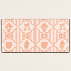 Eloise Print in Peach Desk Mat Gallery Image 3