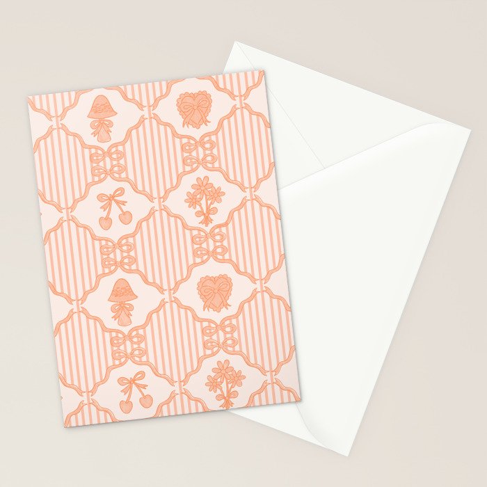 Eloise Print in Peach Stationery Card Gallery Image 2