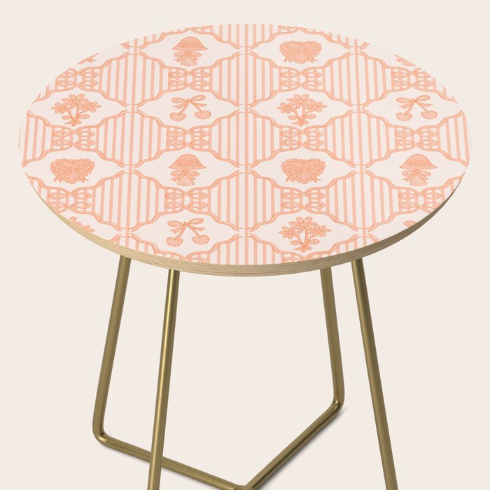 Eloise Print in Peach Side Table Gallery Image 2