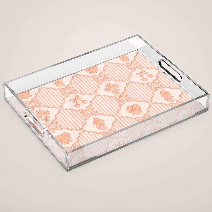 Eloise Print in Peach Acrylic Tray Gallery Image 1