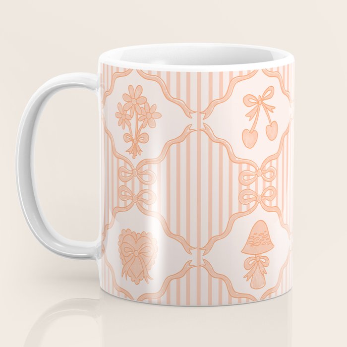 Eloise Print in Peach Coffee Mug Gallery Image 3