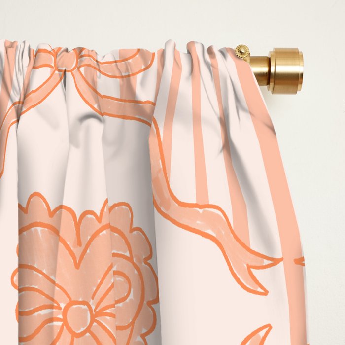 Eloise Print in Peach Window Curtain Gallery Image 2