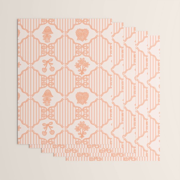 Eloise Print in Peach Wrapping Paper Gallery Image 3