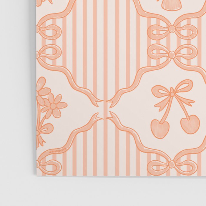 Eloise Print in Peach Poster Gallery Image 3