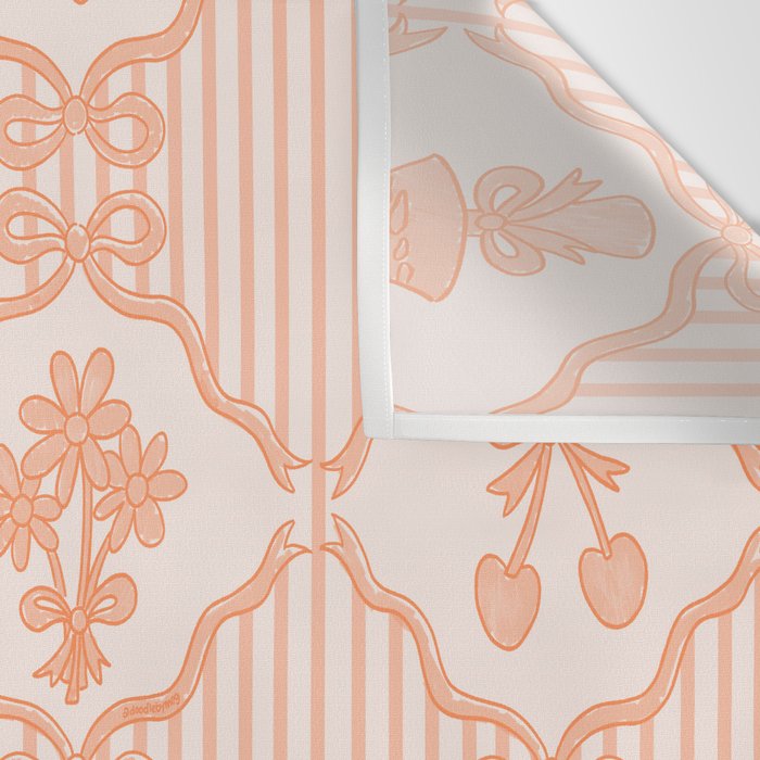 Eloise Print in Peach Wall Tapestry Gallery Image 3