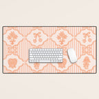 Eloise Print in Peach Desk Mat Gallery Image 1
