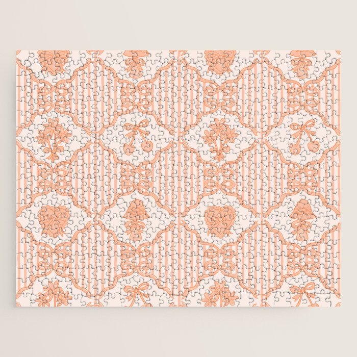 Eloise Print in Peach Jigsaw Puzzle Gallery Image 1