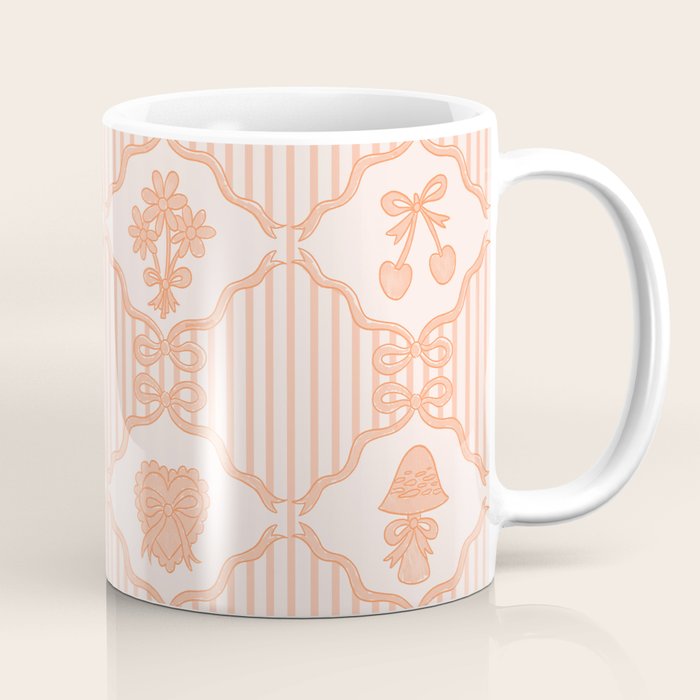 Eloise Print in Peach Coffee Mug Gallery Image 1