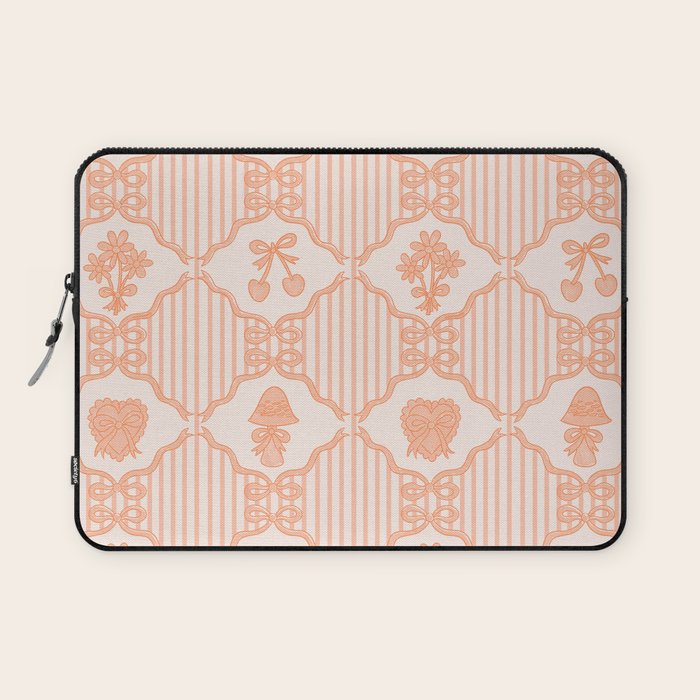 Eloise Print in Peach Laptop Sleeve Gallery Image 1