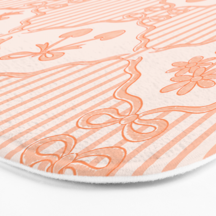 Eloise Print in Peach Bath Mat Gallery Image 3