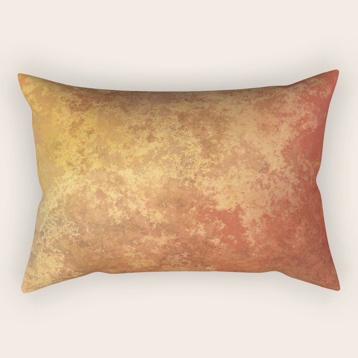 Rusted Copper and Gold Rectangular Pillow Gallery Image 2