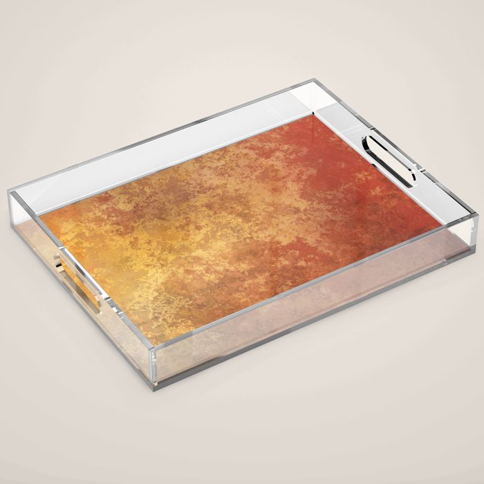 Rusted Copper and Gold Acrylic Tray Gallery Image 1