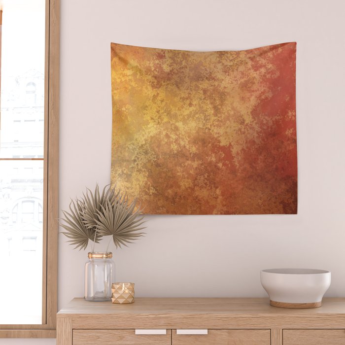 Rusted Copper and Gold Wall Tapestry Gallery Image 2