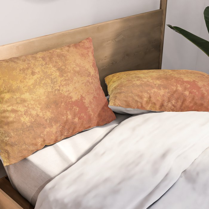 Rusted Copper and Gold Pillow Sham Gallery Image 2