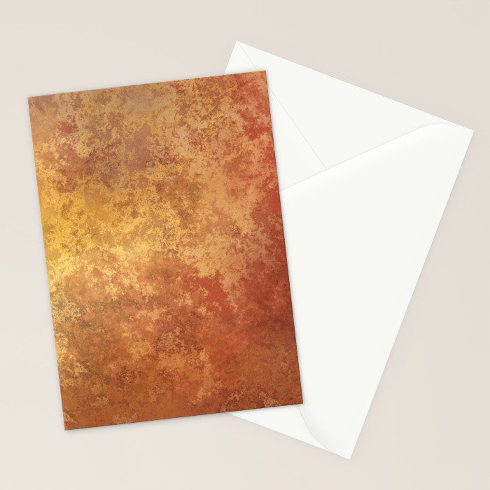 Rusted Copper and Gold Stationery Card Gallery Image 2